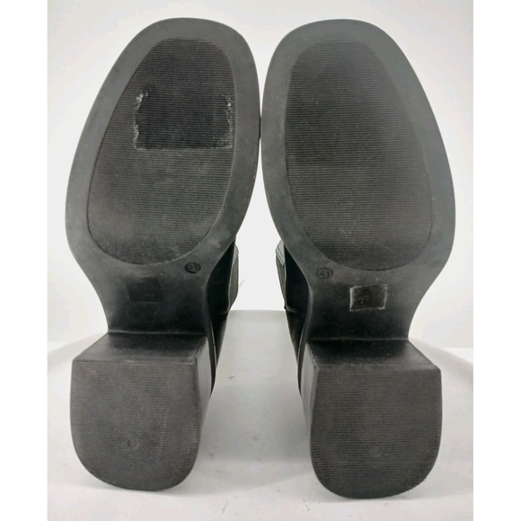 Steve Madden Flynn Black Leather Platform Ankle Boots Size 41/10.5 New C116 - Picture 11 of 11